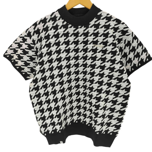 ピン ping 半袖ニット 千鳥ジャガード レディース import:L