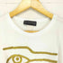 CAVIAR フランス製 袖裾シングル フロント刺繍クルーネックTシャツ メンズ