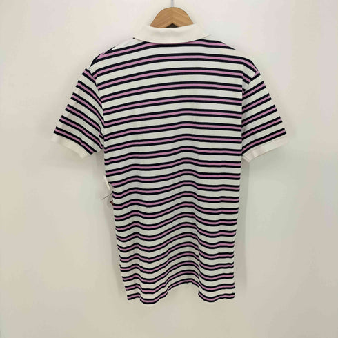 ポロバイラルフローレン Polo by RALPH LAUREN USA製 ポニー刺繍 ボーダー S/S ポロシャツ メンズ import:M