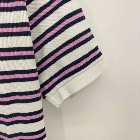 ポロバイラルフローレン Polo by RALPH LAUREN USA製 ポニー刺繍 ボーダー S/S ポロシャツ メンズ import:M