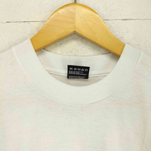 フルーツオブザルーム FRUIT OF THE LOOM 90s USA製 袖裾シングル フロントプリントクルーネックTシャツ メンズ JPN:L