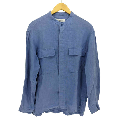 ユナイテッドアローズグリーンレーベルリラクシング UNITED ARROWS green label relaxing SC IND HEMP ミリタリーバンドシャツ メンズ JPN:M
