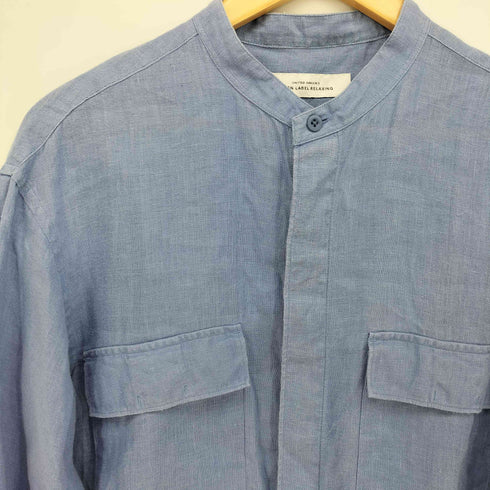 ユナイテッドアローズグリーンレーベルリラクシング UNITED ARROWS green label relaxing SC IND HEMP ミリタリーバンドシャツ メンズ JPN:M