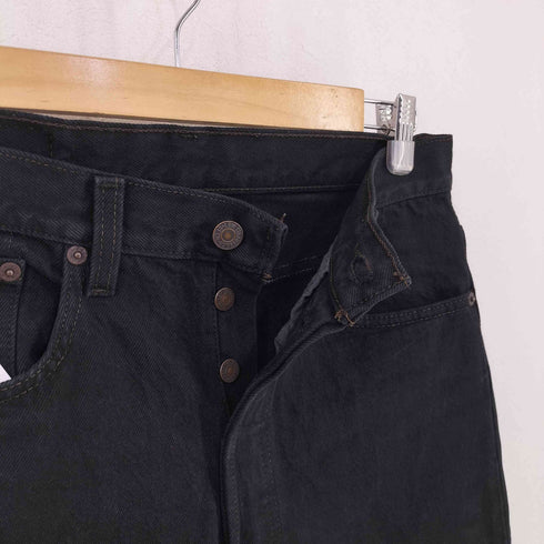 リーバイス Levis 製品染め USA製 ボタン裏552刻印 501 ブラックデニム メンズ 31inch
