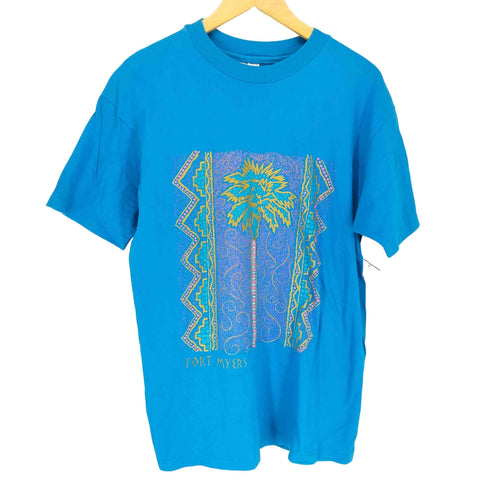 ヘインズ Hanes 90s USA製 袖裾シングル フロントプリントクルーネックTシャツ メンズ JPN:XL