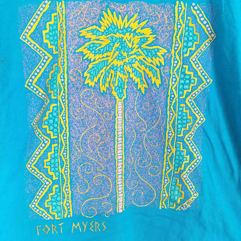ヘインズ Hanes 90s USA製 袖裾シングル フロントプリントクルーネックTシャツ メンズ JPN:XL