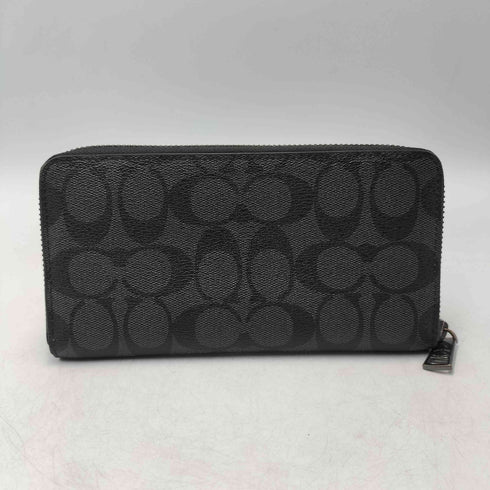 コーチ COACH シグネチャー 総柄 ラウンドジップ ロング ウォレット 長財布 メンズ