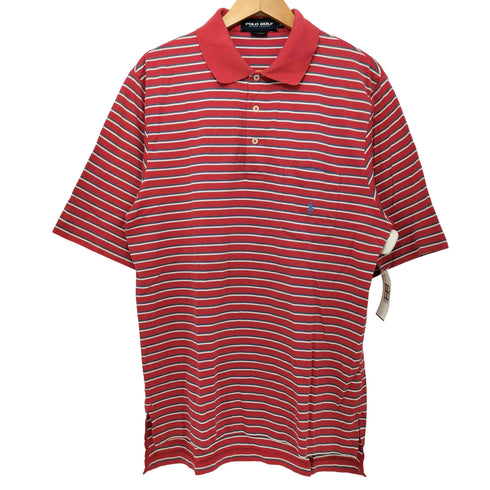 ポロゴルフラルフローレン POLO GOLF RALPH LAUREN ポニー刺繍 S/S ボーダー ポロシャツ メンズ import:M