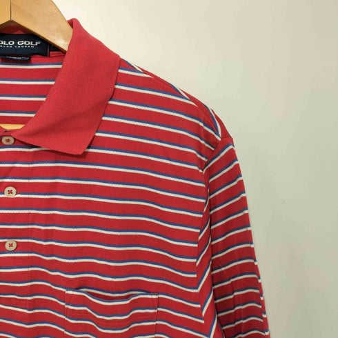 ポロゴルフラルフローレン POLO GOLF RALPH LAUREN ポニー刺繍 S/S ボーダー ポロシャツ メンズ import:M