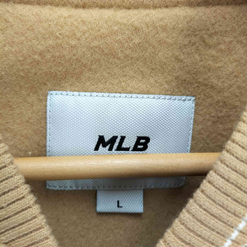 エムエルビー MLB 袖レザー切替 胸元ワッペン バイカラースタジアムジャンパー メンズ import:L