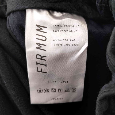 フィルマム FIRMUM 2021AW アメリカンコットン ハイカウントカツラギ パンツ メンズ JPN:S