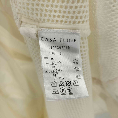 カーサフライン CASA FLINE 24SS アンティークレースメッシュコットンドレス レディース FREE
