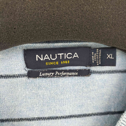 ノーティカ NAUTICA Vネックボーダーニット レディース import:XL
