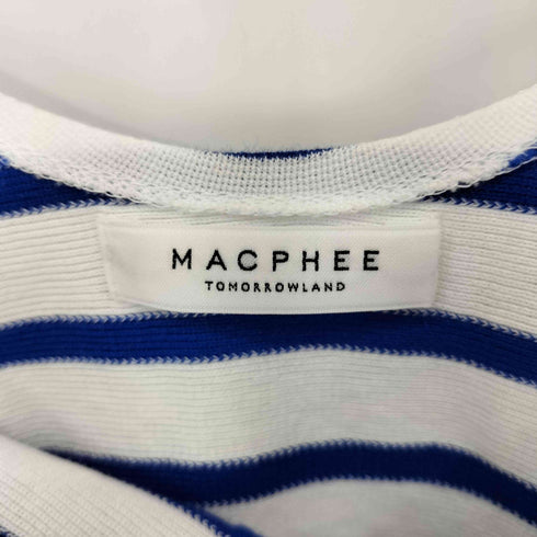 マカフィー MACPHEE コットンボーダー ハーフスリーブプルオーバー レディース JPN:S
