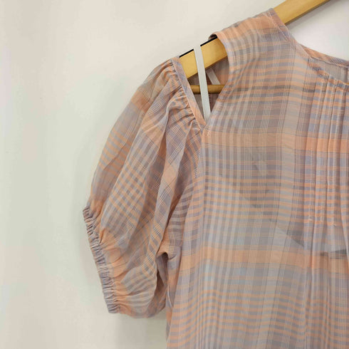 プリヴェヴェ PRIVEVE THE CHECK ASYMMETRY SLEEVE TIERED DRESS レディース FREE
