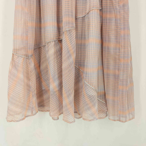 プリヴェヴェ PRIVEVE THE CHECK ASYMMETRY SLEEVE TIERED DRESS レディース FREE