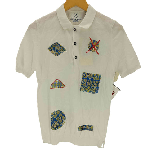 ロストインアルビオン LOST IN ALBION イタリア製 プリントポロシャツ メンズ import:M
