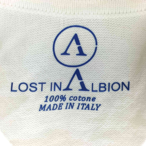 ロストインアルビオン LOST IN ALBION イタリア製 プリントポロシャツ メンズ import:M