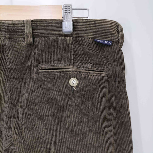 ノーティカ NAUTICA RIGGER Classic Fit 2タック 太畝 コーデュロイ パンツ メンズ 36×30