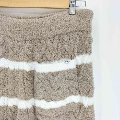ジェラートピケオム Gelato Pique Homme 21AW ボーダー アラン ロング パンツ ルームウェア メンズ JPN:M