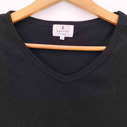 ランバンオンブルー LANVIN en Bleu Vネック リブ Tシャツ メンズ JPN:50