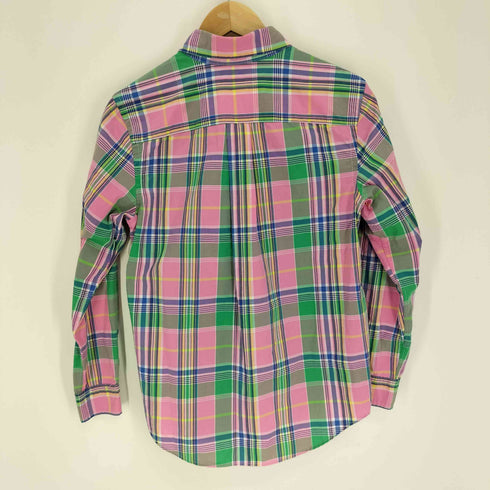 ラルフローレン RALPH LAUREN ポニー 刺繍 マドラス チェック B.D L/S シャツ レディース import:L