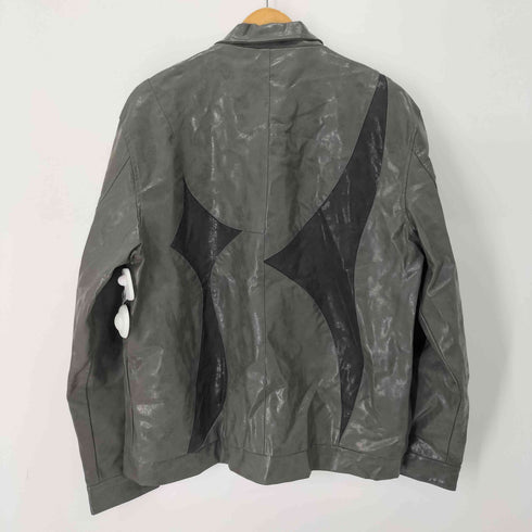 フロントデザインフェイクレザージャケット メンズ import:M