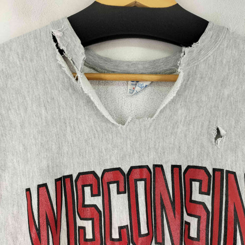 チャンピオン Champion 80s USA製 トリコタグ REVERSEWEAVE WISCONSIN RUGBY リバースウィーブスウェット メンズ JPN:XL