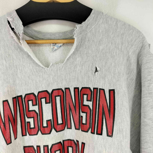 チャンピオン Champion 80s USA製 トリコタグ REVERSEWEAVE WISCONSIN RUGBY リバースウィーブスウェット メンズ JPN:XL