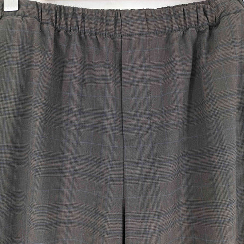 ザラ ZARA チェック 切り替えパイピングラインワイドパンツ レディース US XS
