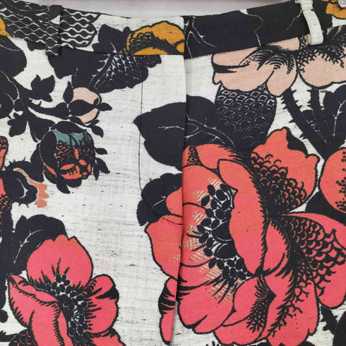 ドリスヴァンノッテン DRIES VAN NOTEN 裾ジップ 花柄 スラックスパンツ レディース 38