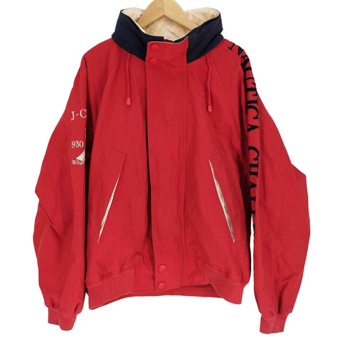 ノーティカ NAUTICA 90S CHALLENGR J-CLASS Sailing Jacket 刺繍 2WAY ナイロン スタンドネック ブルゾン ジャケット マウンテン パーカー セーリング ジャケット メンズ import:XL