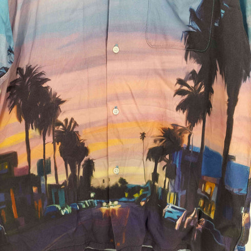 エクストララージ XLARGE 20SS OIL PAINTING S/S SUNSET SHIRT オイル ペインティング サンセット アロハ シャツ メンズ JPN:XL