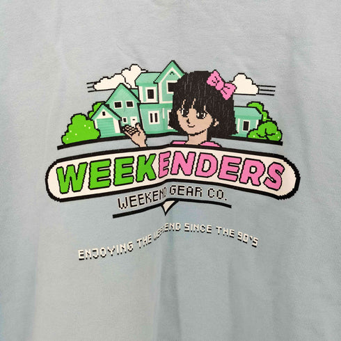 WKNDRS ドット絵 プリント クルーネック スウェット メンズ import:M