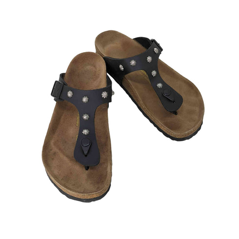 ビルケンシュトック BIRKENSTOCK Gizeh ラインストーン レザーサンダル メンズ JPN:26.5