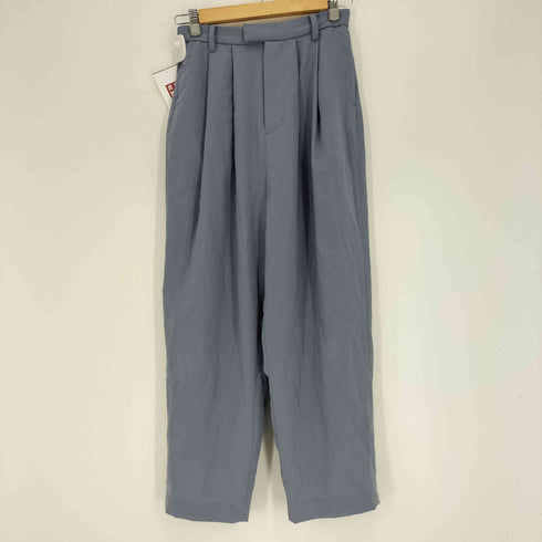 ミズイロインド mizuiro ind 2タック ポリ ワイド スラックス パンツ レディース JPN:2