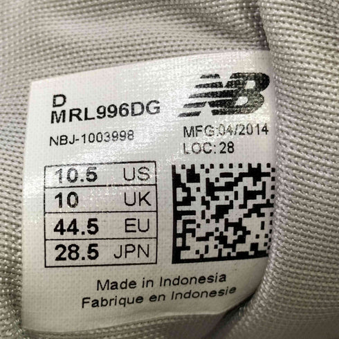 ニューバランス NEW BALANCE MRL996 DG メンズ JPN:28.5