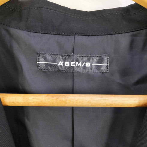 エージェムナイン AGEM/9 ASYMMETRY TAILORED JKT アシンメトリー テーラード ジャケット メンズ FREE