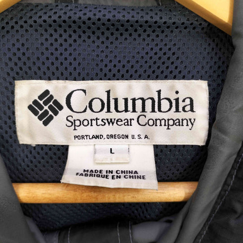 コロンビア Columbia 裏地メッシュ ロゴ刺繍 ハーフジップ マウンテンパーカー メンズ import:L