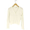 クレージュ courreges 凹凸 リブ コットン カーディガン レディース 9R