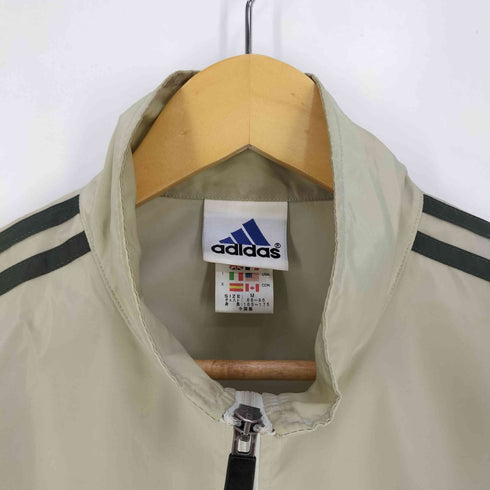 アディダス adidas 00s 万国旗タグ ロゴ刺繍 ナイロン ジップアップジャケット メンズ import:M
