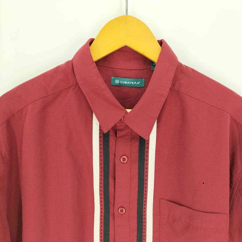 キューバベラ CUBAVERA シンメトリーライン S/S シャツ メンズ import:XL