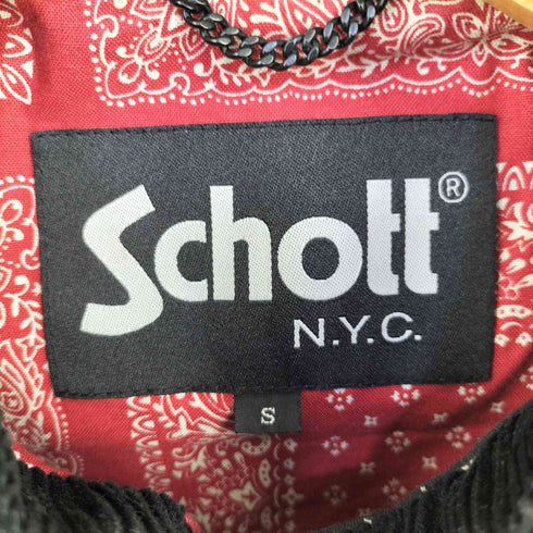 ショット Schott SOLID C.R.J. BANDANA PATCH LINING/ソリッド クラシックレーサー バンダナパッチ ライニング メンズ S