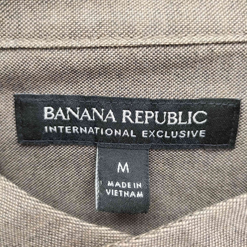 バナナリパブリック BANANA REPUBLIC J OX OVERSIZED バンドカラー L/S シャツ メンズ import:M
