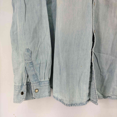 ザラ ZARA L/S ワッペンデニムシャツ メンズ import:XL
