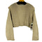 ザラ ZARA リネン混クロップドニット レディース import:S