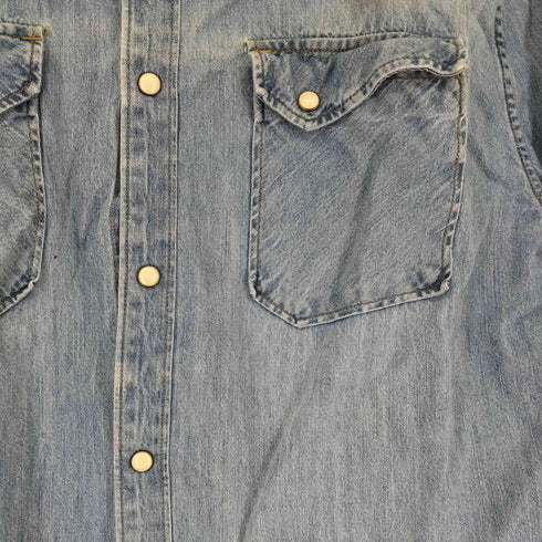 ザラマン ZARA MAN L/S デニムウエスタンシャツ メンズ import:XL