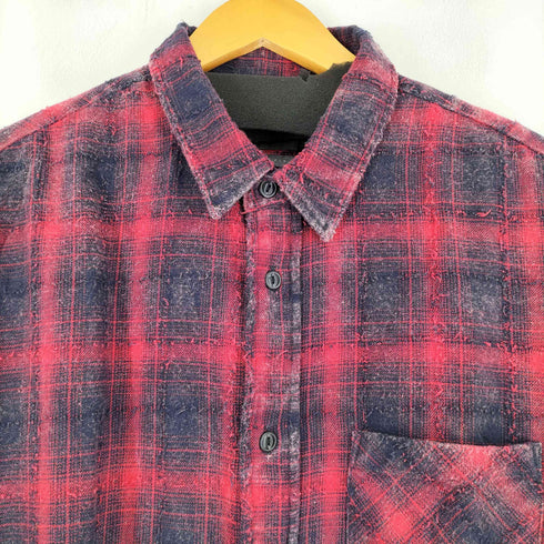 ザラマン ZARA MAN L/S ダメージチェックシャツ メンズ import:XL