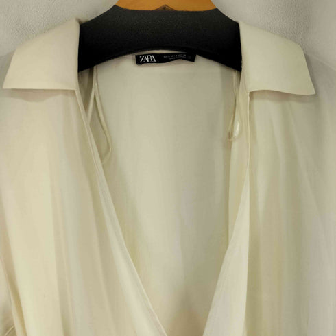 ザラ ZARA SURPLICE JUMPSUIT WITH GOLDEN BUCKLE レディース US S