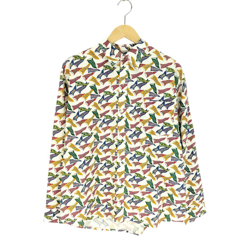 州名 フラッグ 総柄 L/S シャツ メンズ